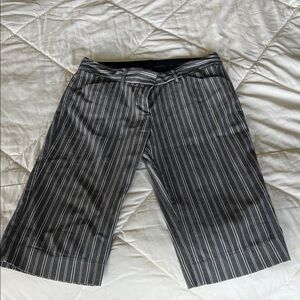 Express Black and White Striped Trousers